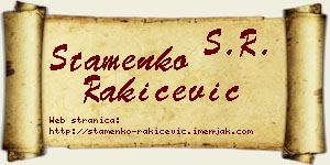 Stamenko Rakićević vizit kartica